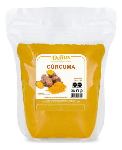 Cúrcuma Molida Polvo 100% Natural 1kilogramo Deliux