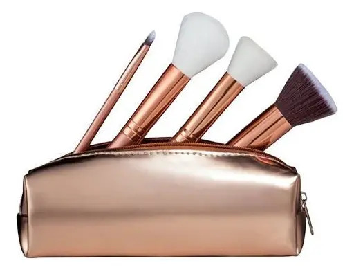 Kit de 5 pincéis para maquiagem Avon Kit Pincéis Rose Kit Pincéis Rose