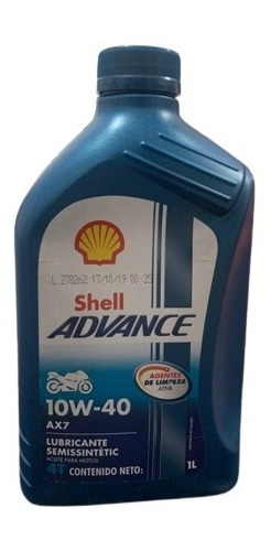 Aceite 10w-40 4t Semi Sintético Shell Advance 
