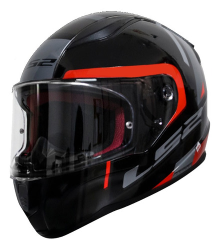 Casco Para Moto Chos Negro Rojo