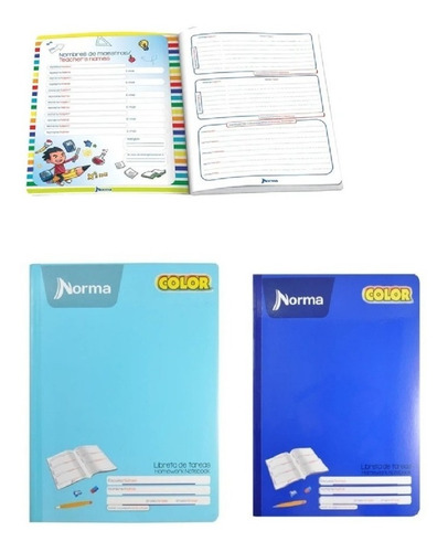 5 Libreta De Tareas Bilingue Norma Colors 48 Hojas