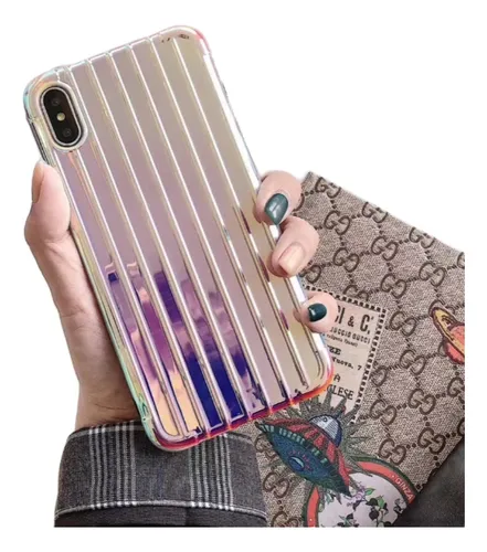 Funda Valija Tornasolada Para iPhone XS Max Xr X 7 8 Plus Se