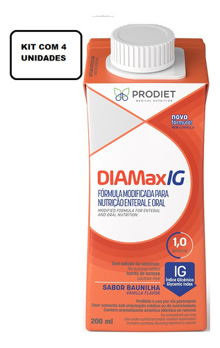 Diamax IG Baunilha 200ml (caixa C/04) - Prodiet