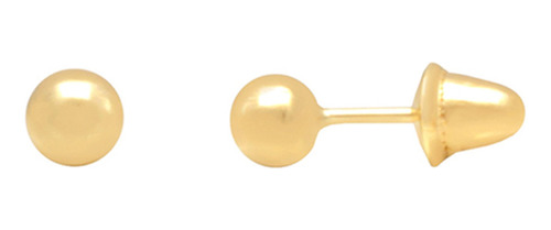 Brincos Bola 3mm  Em Ouro 10k