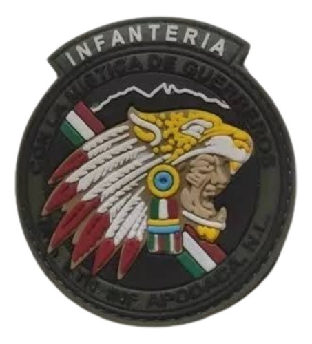 Insignia Pvc Infantería Mística De Guerreros Militar Apodaca