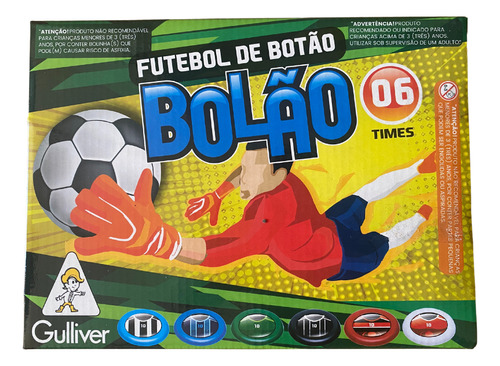 Futebol Botão Com 6 Times Sortidos 0481 - Gulliver