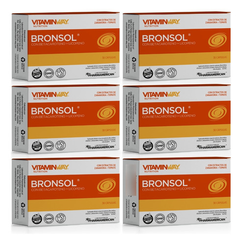 Bronsol Carotenos Bronceado Rapido Vitamin Way X 6 Unidades