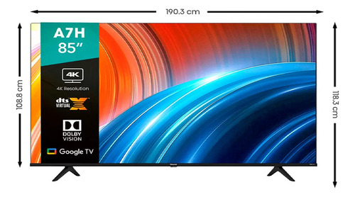 Hisense Pantalla 85pul. 4k Uhd Smart Tv Msi
