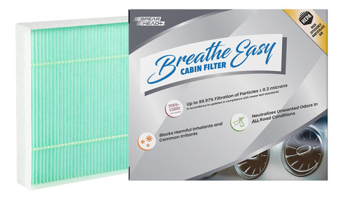 Spearhead Filtro Hepa Breathe Easy Cabina, Hasta 99.97% De F