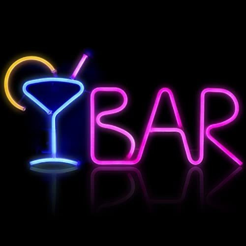 Ikefe Letreros Led De Neon Barra Letra Iluminar Cerveza Con