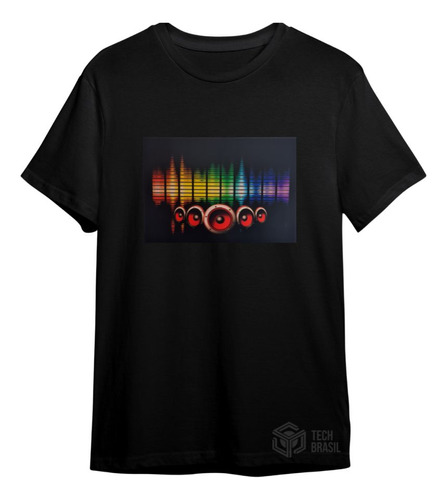 Camiseta Led Eletronica Camisa Luminosa 10 - Alto Falantes
