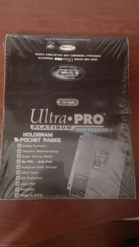 Lote De 5 Hojas Protectoras Marca Ultra Pro Platinum 