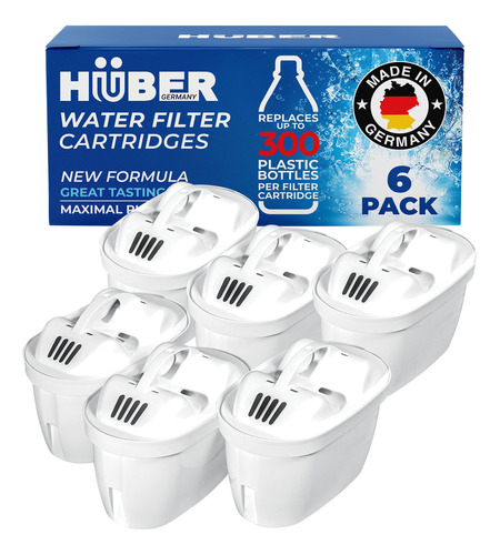 Hubber Huber 6 Pack Water Filter Replacement, German Quality