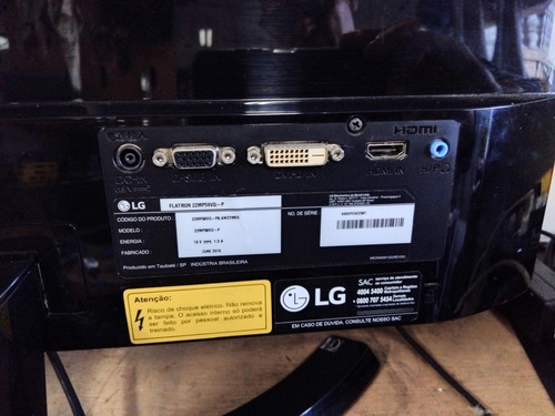 Monitor Lg Flatron 22 22mp58vq-p Preto (Usado)