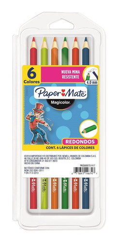 Lápices Neón De Colores Redondos Magicolor X6 Paper Mate
