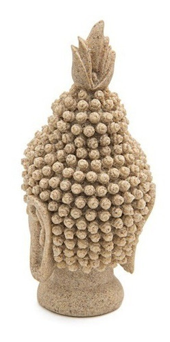 Escultura Cabeza Buda (feng-shui) - Piedra Beige - 15cm