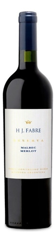 H J. Fabre Reserva vino Malbec Merlot 750ml