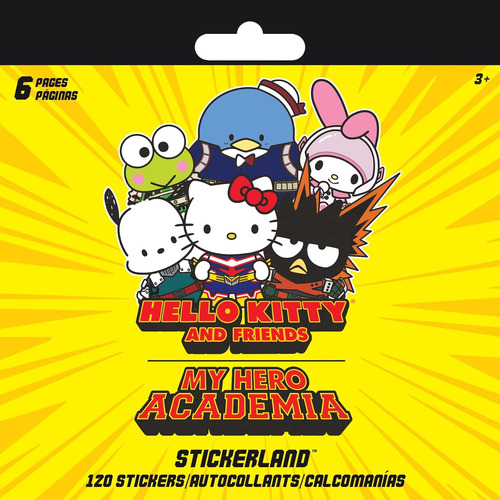 Hello Kitty Y My Hero Academia - Mini Stickerland Pads -6 Pg