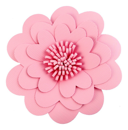 Flor De Fomi Textura Adorno Fiesta Decorar 24.5cm Mylin 1pz Color Rosa