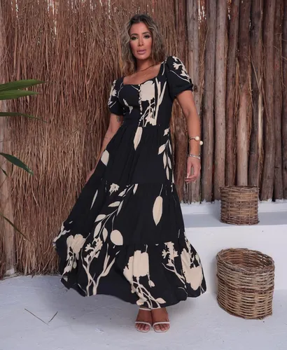 Vestido longo gode com manga sales