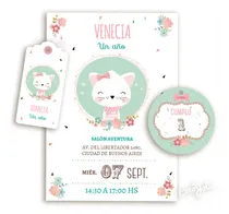 Comprar Kit Gatita Nena Romántica, Flores, Editable Pdf