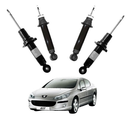 Kit Amortiguadores Peugeot 407 2006 - 2009 Susp. Electrica