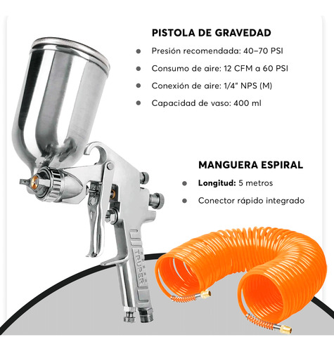 Compresor De Aire 10lt Con Manguera Y Pistola Adir 2001 Rojo