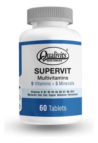 Supervit X 60 Tabs Qualivits® | 9 Vitaminas + 5 Minerales