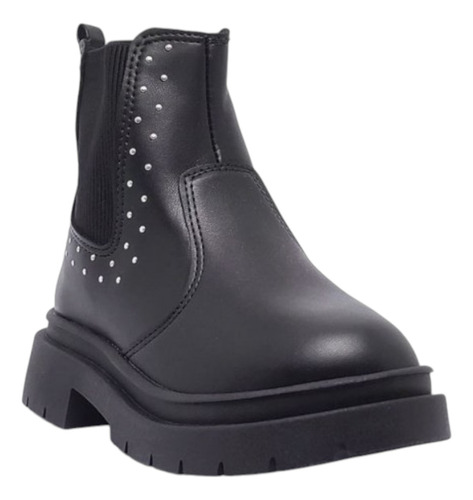 Bota Niña Molekinha Milano Con Elástico Negra