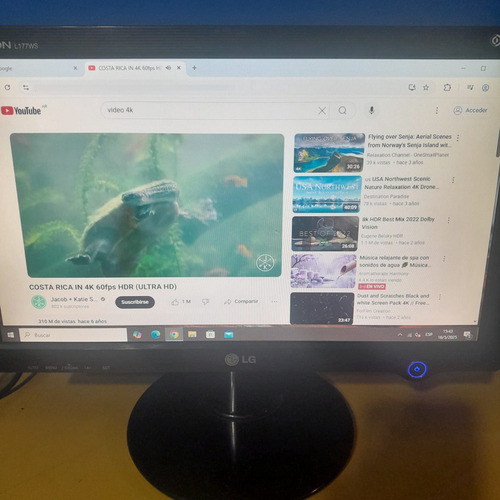 Monitor 17 Pulgadas Lg Flatron L177ws Negro (Usado)