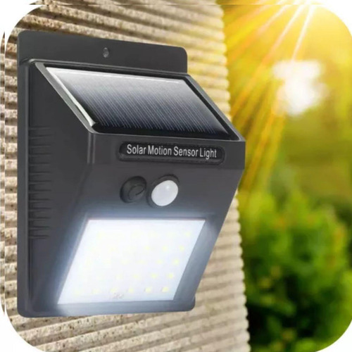 Luminária Solar 20 Leds Fotocélula Sensor Luz De Parede