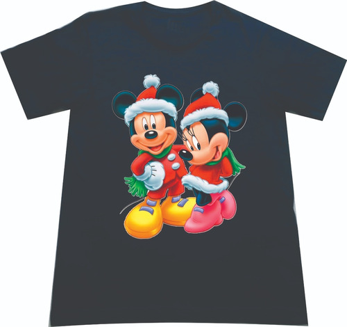 Camisetas Navideñas Minnie Mouse  Mickey Mouse Navidad Sm1