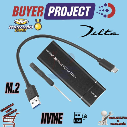 Case Enclosure Delta Disco Ssd M.2 Nvme Pci-e Puerto Usb 3.0