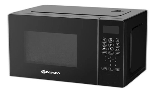 Microondas Daewoo 20 Litros 700w Digital 10 Niveles Negro