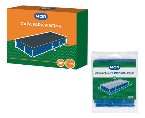 Kit Capa 3000 Litros + Forro Para Piscina Limpeza Proteção