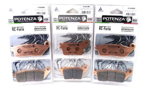 Kit Pastilha Freio Dian + Tra Cbr 600 Hornet Potenza 226 211