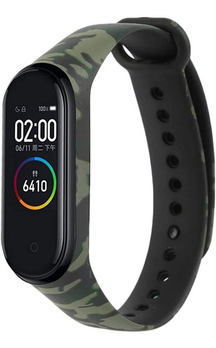 Correa Mi Band 4 Xiaomi Camuflaje +  Paquete 3 Micas Mb4