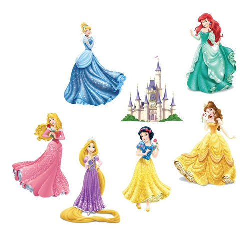 Vinilo Decorativo Princesas, Castillo Y Estrellas Envio Grat