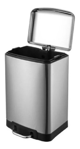 Imagen 3 de 6 de Cesto Tacho De Basura Acero Inoxidable Con Pedal 12 Litros