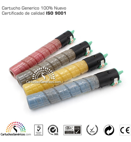 4 Toner Compatible Ricoh Aficio Mp C2051, Mp C2030, Mp C2551
