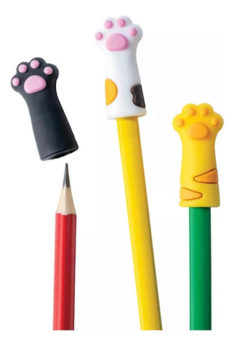 Goma Capuchon Lapiz Qiwi Huellita Gato X3 Souvenir Capuchon X3