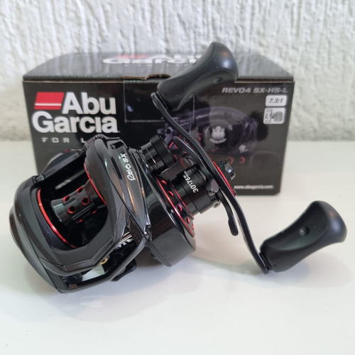 Carretilha Abu Garcia Revo4 Sx-hs Esquerda 7.3:1 Drag 11,1kg Cor Preto