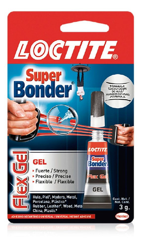 Pegante Instantáneo Super Bonder 3 Gramos Flex Gel