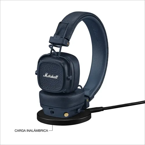 Fones de ouvido Bluetooth sem fio Marshall Major V Midnight Blue