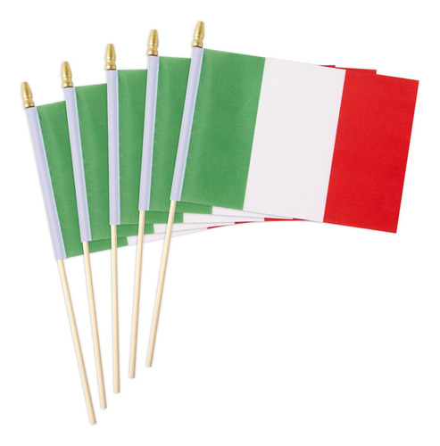 Zxxvzg Paquete De 25 Banderas Pequeñas De Italia, Bandera It