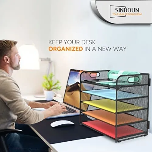 Organizador De Escritorio Para Papeles Y Archivos - Negro