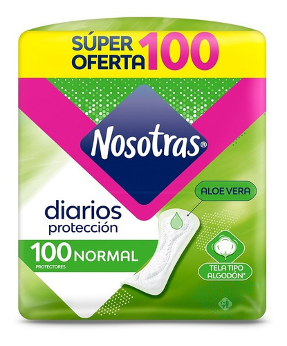 Imagen 1 de 1 de Nosotras Protectores Diarios Normal X100