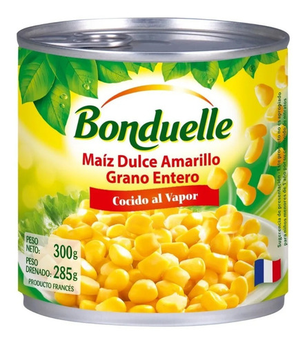 Imagen 1 de 6 de Choclo Dulce Amarillo Bonduelle Maiz Entero Cocido Al Vapor