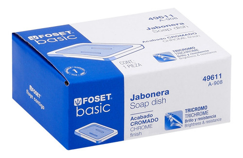 Jabonera Metalica Acabado Cromo Foset A-908 49611