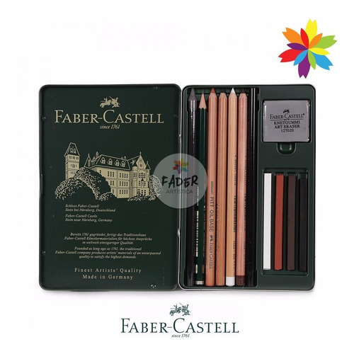 Set Faber Castell Pitt Monochrome X 12 Piezas Barrio Norte